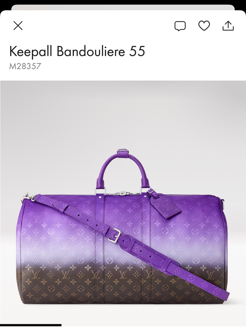 Limited Edition Keepall Bandouliere 55